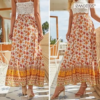 SCARLET DARKNESS Dames bloemenrokken elastische taille hoog SCARLET DARKNESS Dames bloemenrokken elastische taille hoog