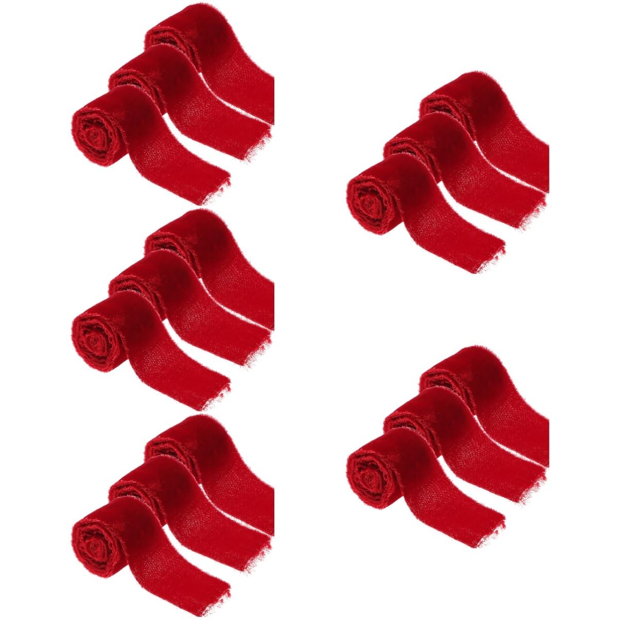 Rubans décoratifs blancs pour mariage | Lot de 5 rouleaux élégants