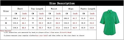 Miniatura 4 de Conjunto casual de 2 piezas para mujer, conjunto de camisa de lino de algodón liso con botones, pantalones cortos de cintura alta, conjuntos de ropa