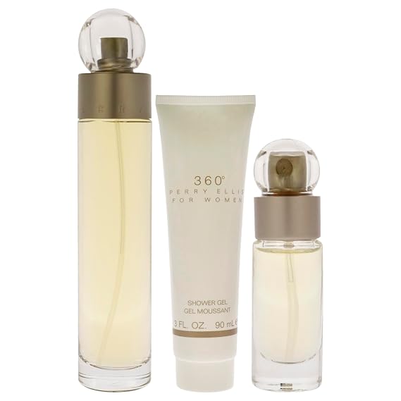 Perry Ellis 360 3.4oz EDT Spray, 0.25oz EDT Spray, 3oz Shower Gel, Floral 2