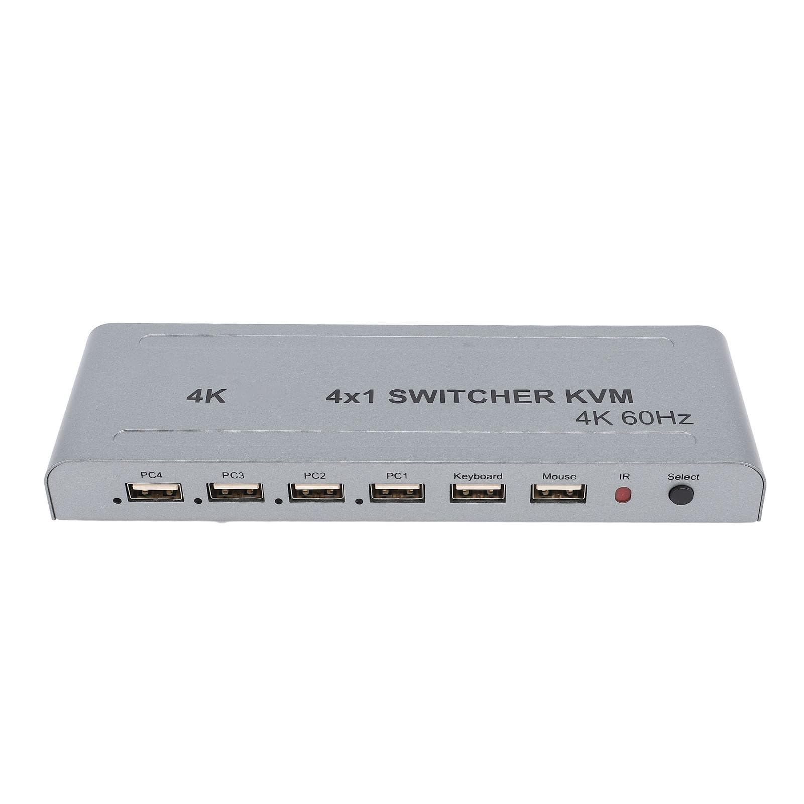 HDMI 4 in 1 Uscita 4K 60 Hz, Splitter HDMI Senza Interruzioni con Telecomando, Selettore Switcher HDMI a 4 Porte, USB 2.0, Supporto per DTS HD, per TrueHD, per DTS, (Spina