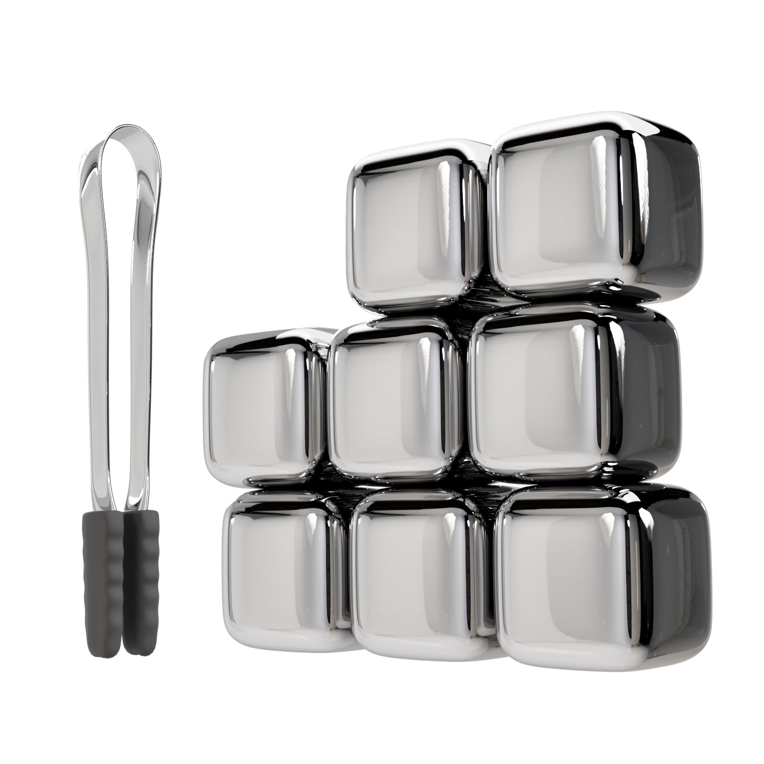 ShanSon Wine Chillers Metal Ice Cube 8 PCS Stainless Steel Whiskey Stones Reusable Whiskey Rocks Beverage Chilling Stones for Scotch and Bourbon Drinking Gifts Set for Men Dad Husband,Gold — Amazon image 8