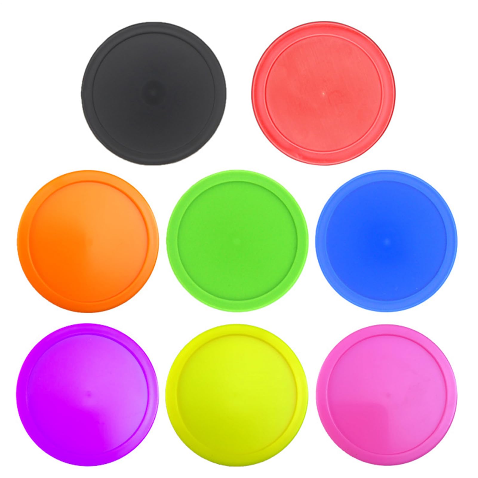 Palets de hockey pneumatique – Lot de 8 petits palets de rechange pour tables de Air Hockey | Matériau ABS robuste avec design coulissant lisse pour jeux d'arcade, table à domicile et jeux récréatifs