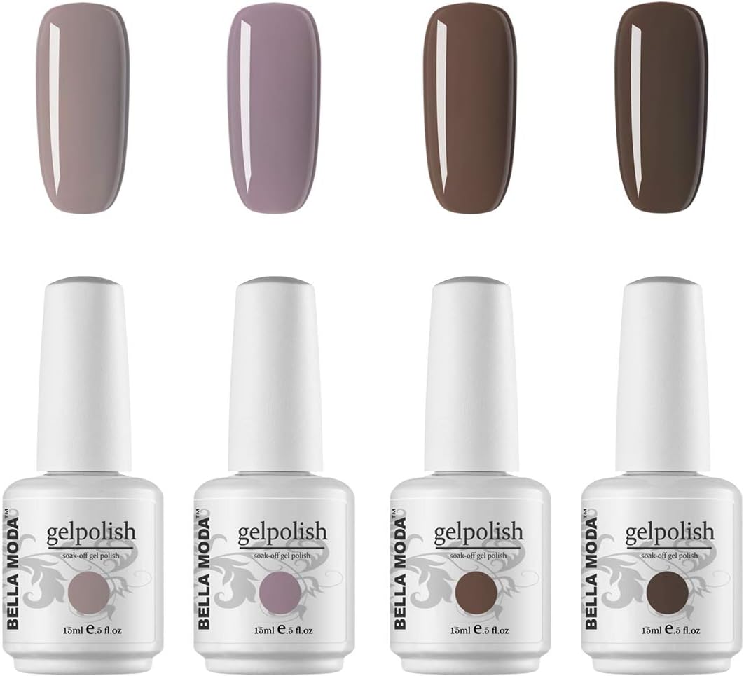 15ml Dark Grey Coffee Color Gel Nail Polish Soak Off UV Led Lamp Nail Manicure Gel Polish