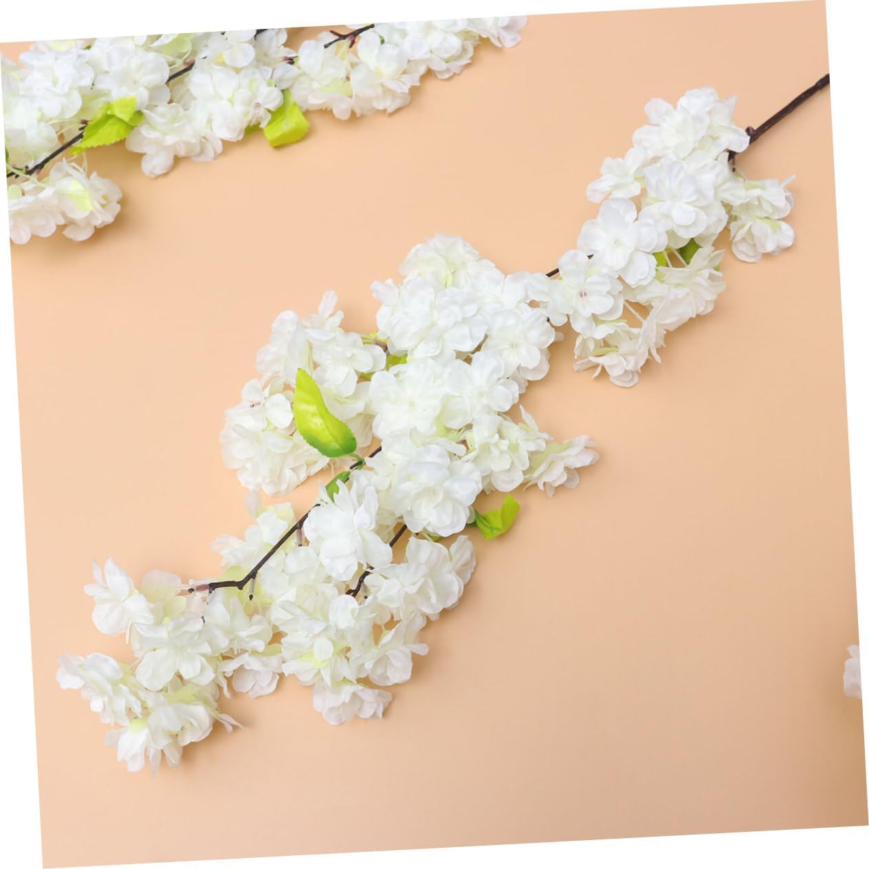 Yardwe 4pcs Simulated Cherry Blossom Artificial Flower Stems for Home Decor and Wedding Arrangements White Faux Cherry Blossom Branches for Living Room and Special Events