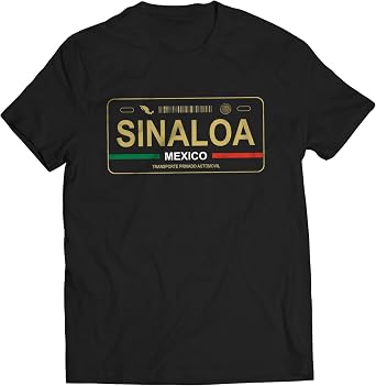 Sinaloa Mexico License Plate T-Shirt - Playera Mexicana con Placa de Carro