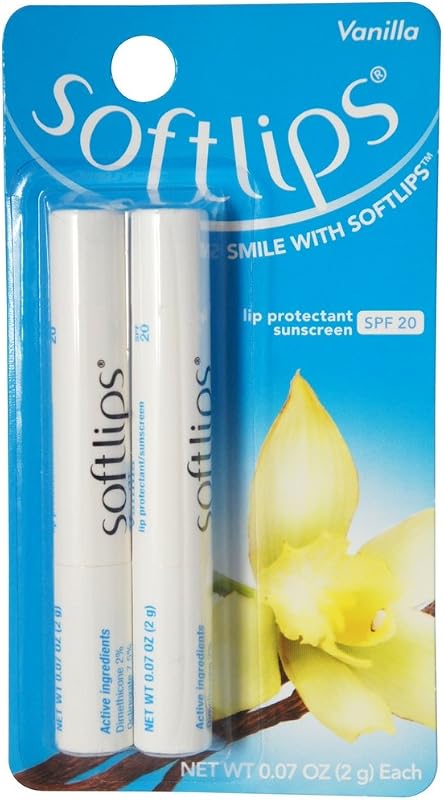 Bálsamo labial SoftLips Vanilla com designação técnica SPF 20, 24 unidades