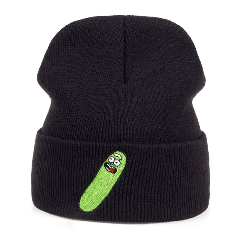 Fan ChoiceCold Weather Mort and Rick Hats Pickle Elastic Warm Winter Unisex Knitted Hat Black
