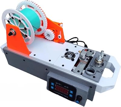 3D Printer Extruder Filament Maker Machine, Desktop Filament Maker Machine, Digital Temperature Control, Recycled PET Bottle Recycler for Families, DIY Makers, Small Studios OrangeGray