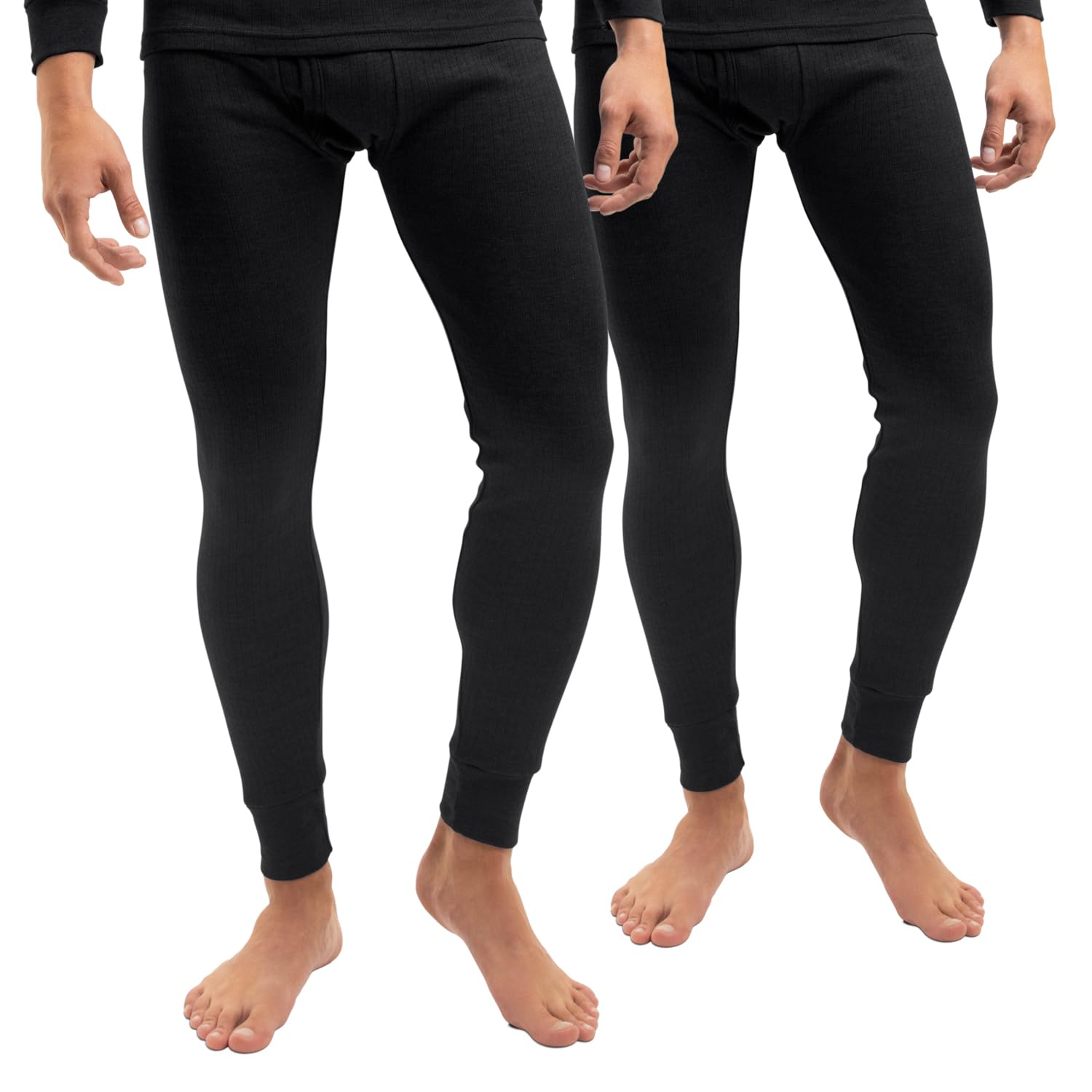Celodoro Lot de 2 caleçons de ski thermiques pour homme - Long caleçon d'hiver