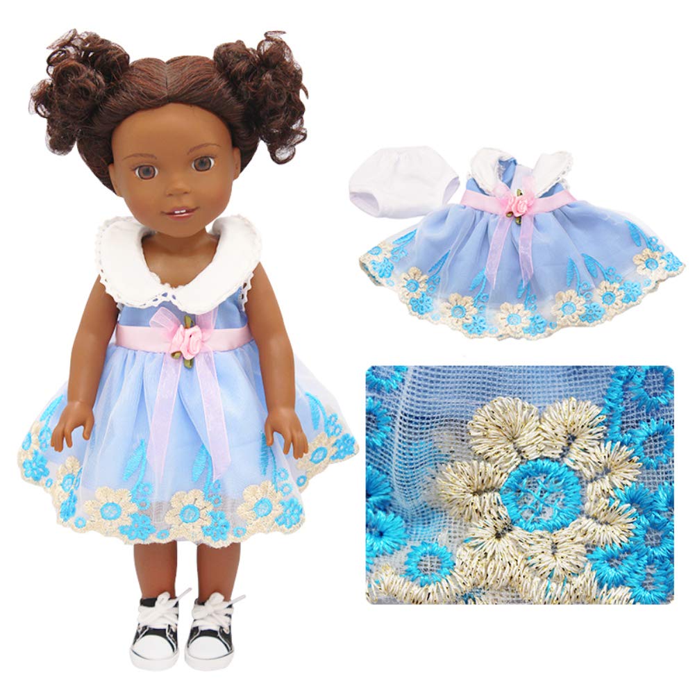 ACHICOO Doll Suit Dress for 14-inch Girls Doll Blue 14 inch wear