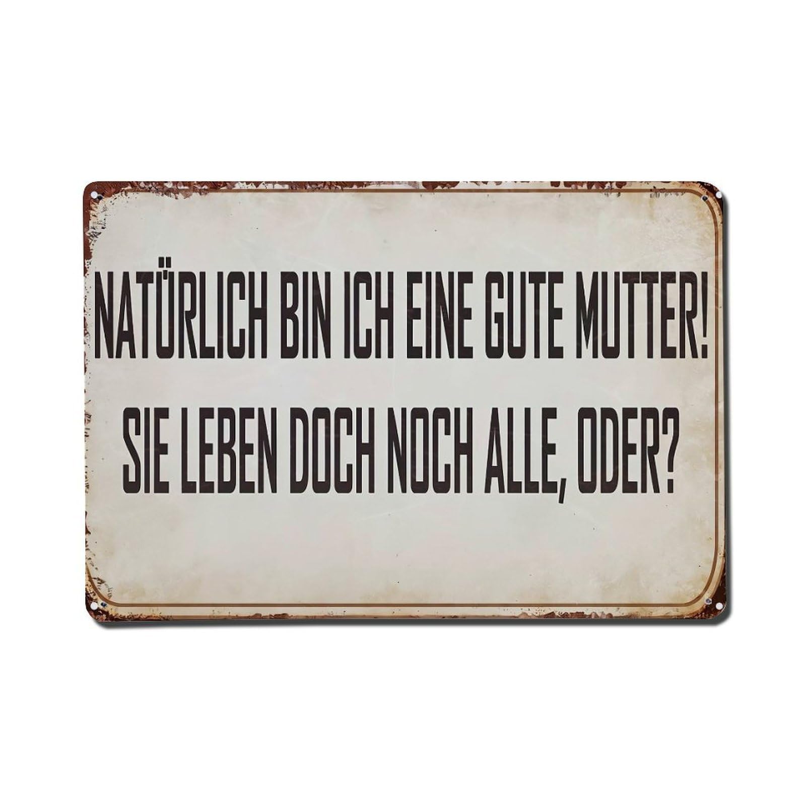 Jdfenggu Vintage Sign With German Text Retro Metal Tin Sign, Metal Poster For Bar, Home, Man Cave, Kitchen, Laundry Room Art Decor 8X12 Inch