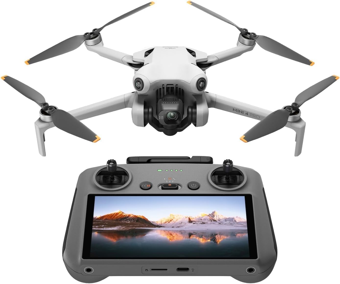 Mini 4 Pro (con  RC 2), mini drone pieghevole per adulti con fotocamera in 4K, meno di 249 g, autonomia di volo di 34 min, trasmissione video di 20 km, rilevamento ostacoli omnidirezionale, C0 - Gadget