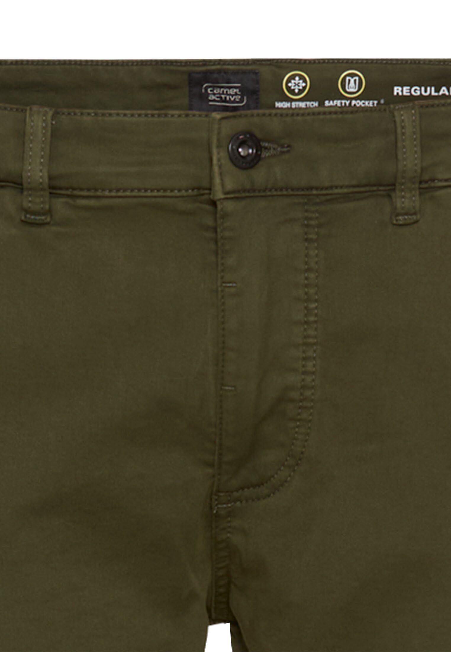 camel active Herren fleXXXactive® Chino Regular Fit aus Baumwollmix Waldgrün – Bild 8