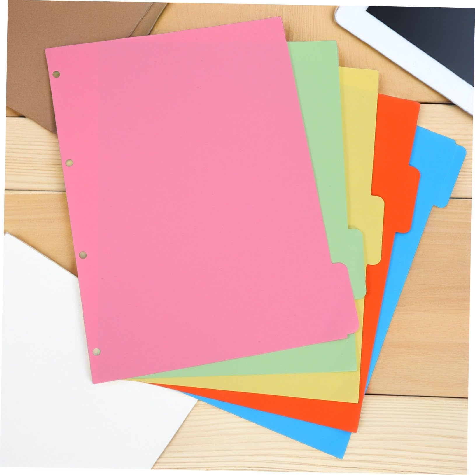 Intercalaires de Cahier en Papier Colorés, 50 Feuilles, Lot de 10 Sets