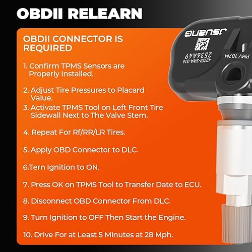 Miniatura 3 de Jsueng Paquete de 1 sensor TPMS, 315 Mhz apto para Honda Accord 2008-2012, para Honda CR-V 2007-2011, para Honda Fit 2008, sensor del sistema de