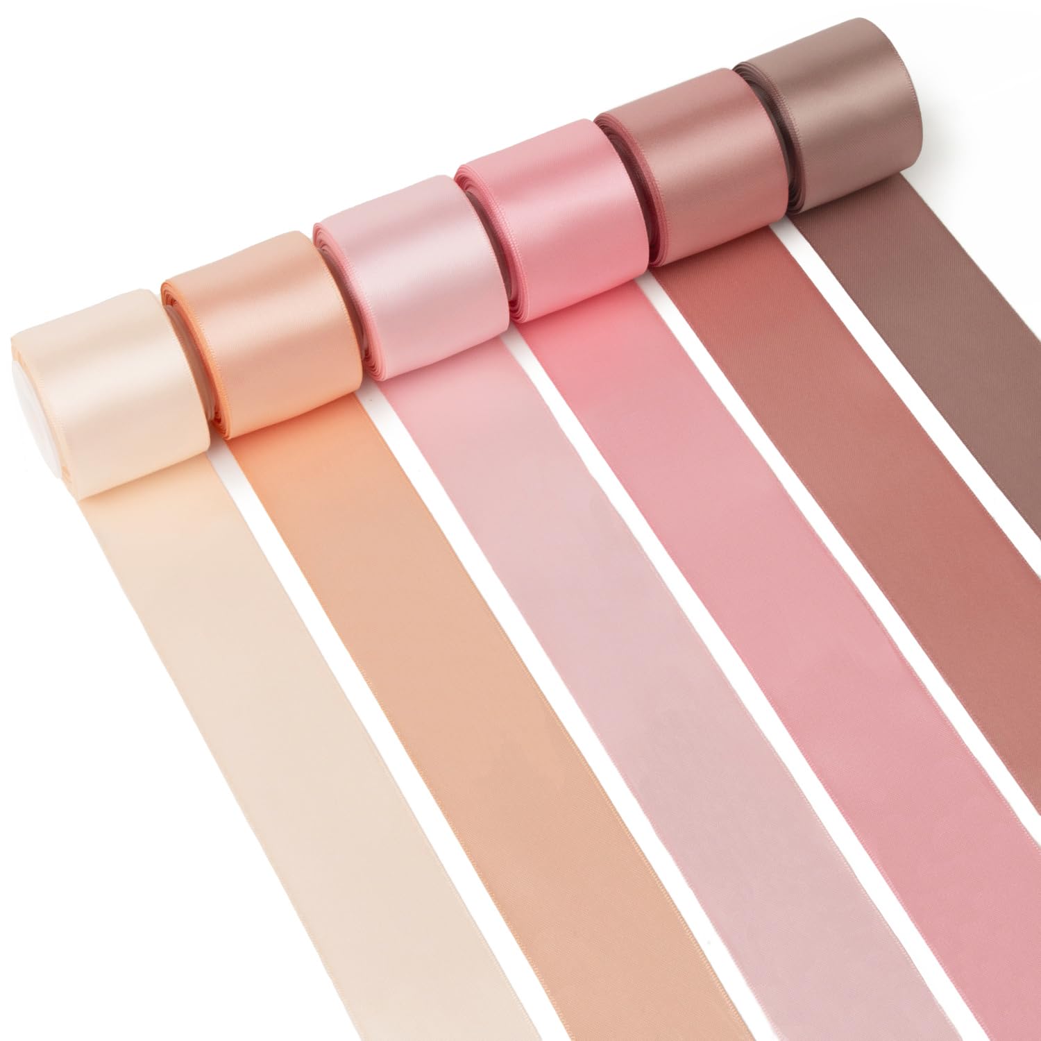 Amazon.com: Mlurcu Pink Ribbon 1-1/2 Inch Pink Satin Ribbon Dusty