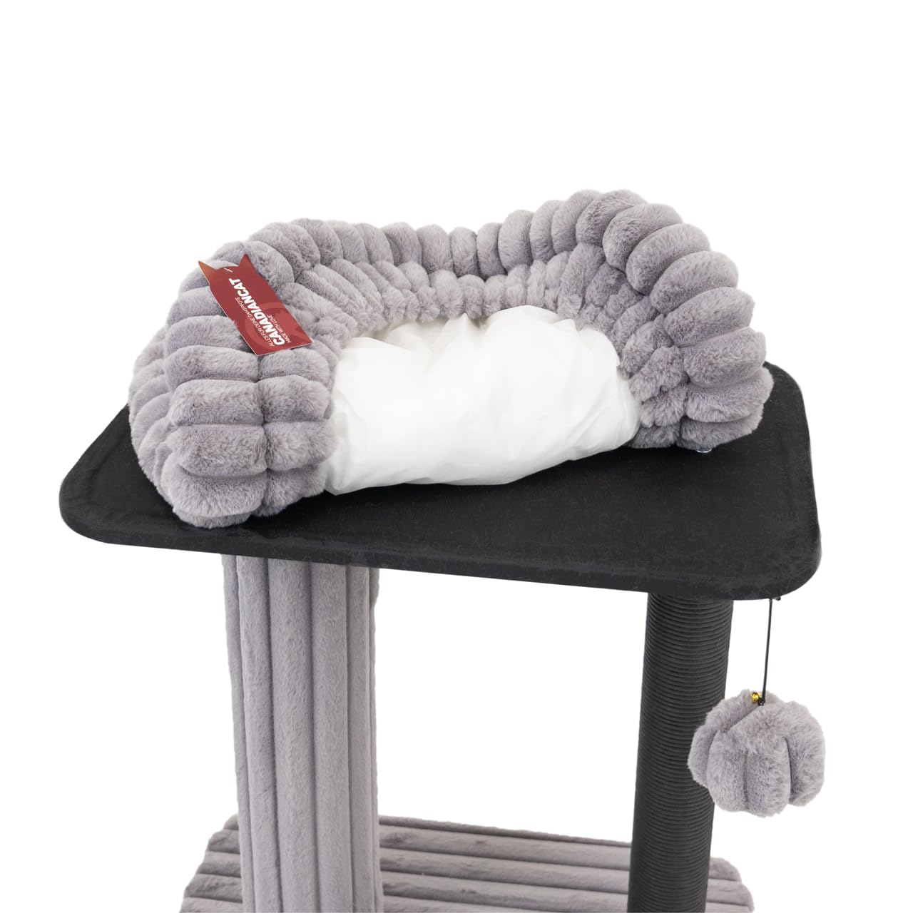 CanadianCat Company | Katzen Kratzbaum Charlotte - grau | 68 x 48 x 80 cm | Katzenmöbel, Kletterturm