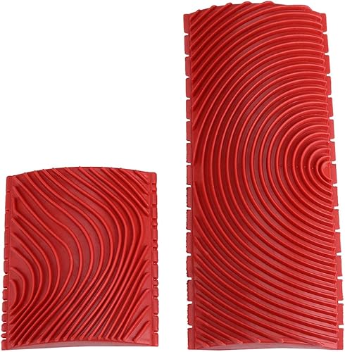 Miniatura 6 de 2 herramientas de pintura de grano de madera, pincel de pared de goma granulada de madera, herramientas de patrón de textura, kit de pintura de arte