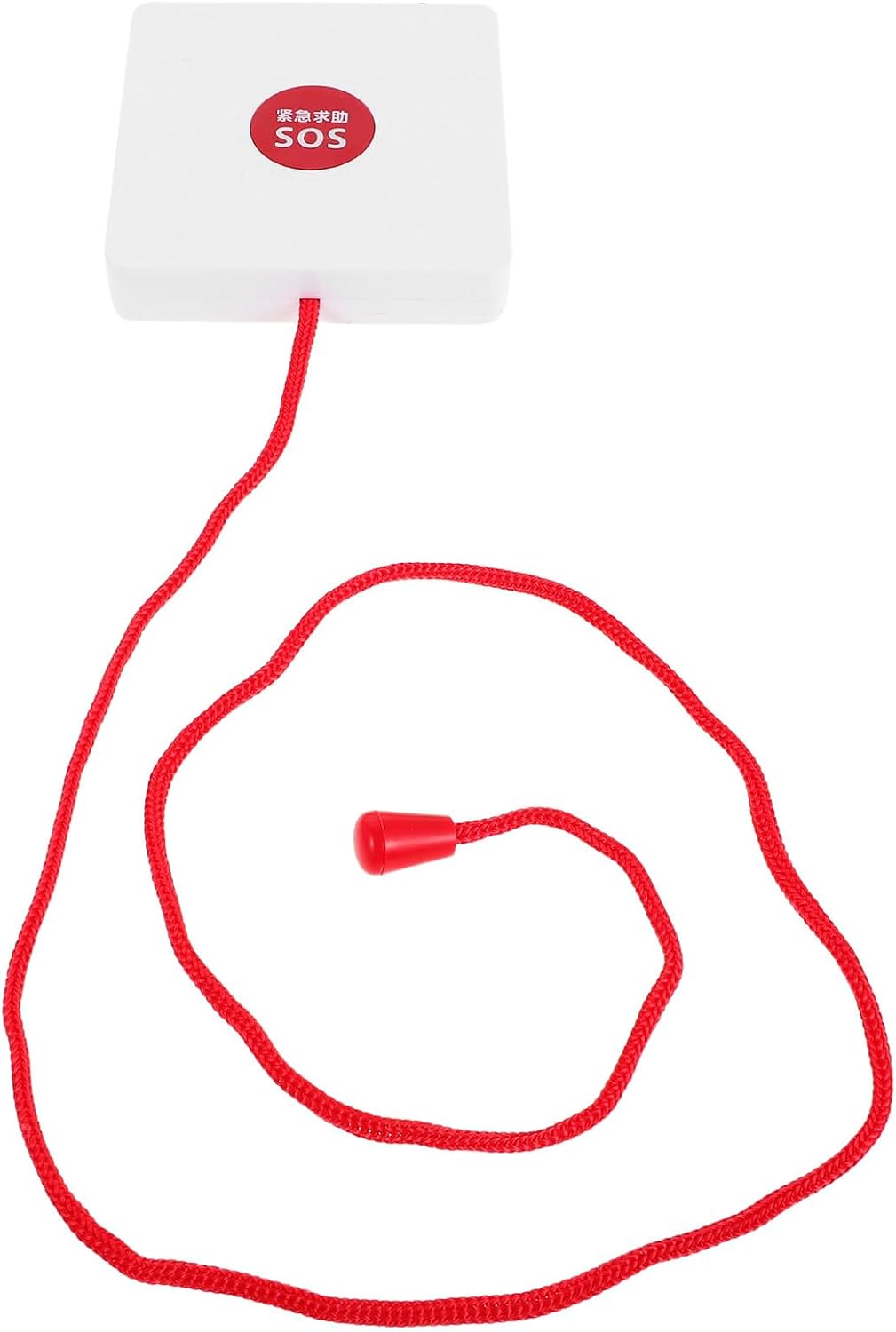 Wireless Emergency Call Button with Pull Cord for Seniors Bathroom