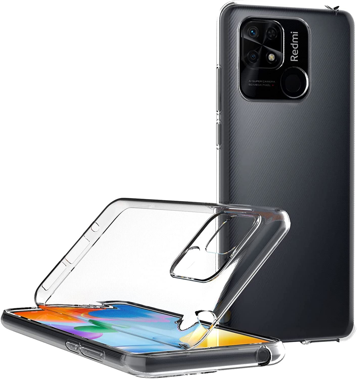 MaiJin Custodia Morbida TPU Trasparente Per Xiaomi Mi Redmi 10 / Redmi 10 Prime (6,5 Pollici) – Anti-scivolo E Anti-graffio
