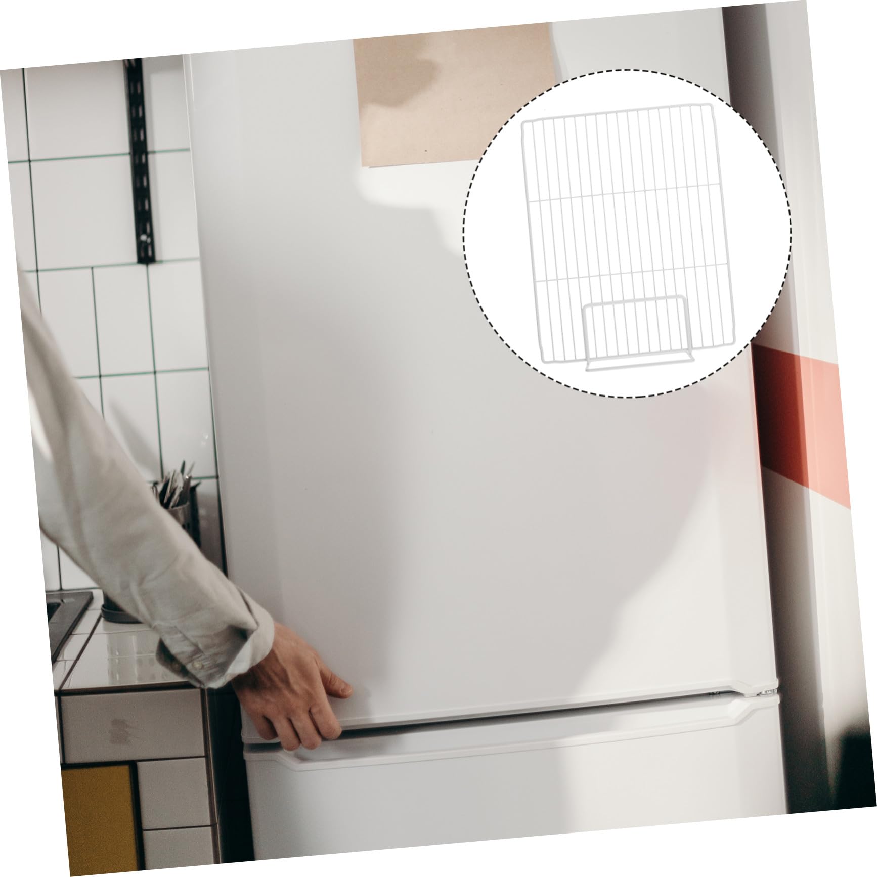 ULTECHNOVO Draht Trennwand für Gefriertruhe Effiziente Lebensmittelaufbewahrung und Organisation Platzsparender Kühlschrank Organizer für Kleine Gegenstände