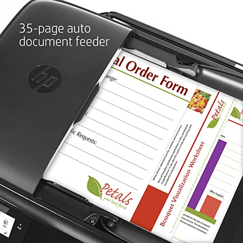 Hp Officejet 3830 All-In-One Wireless Color Inkjet Printer - Print Scan Copy Fax - 2.2" Touchscreen, 20 Ppm, 4800 X 1200 Dpi, 35-Sheet Adf, Manual Duplex Printing, 4X6 Photo, Mobile Borderless Print #TOP4