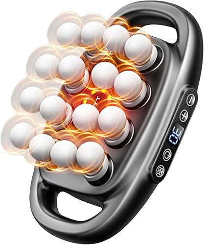 Juego de pistolas de masaje de 16 cabezas con 30 niveles y 3 modos, pistola de masaje de tejido profundo masajeador de cuello con 16 cabezas, para