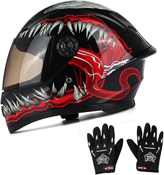 2-10 Years Old Boys Girls Full Face Motorcycle Half Helmet Youth Child DOT Approved Four Wheeler Helmet Cool ABS Shell ATV Helmet for Dirt-Bike Electric Scooter Cruiser Moped Go-Kart