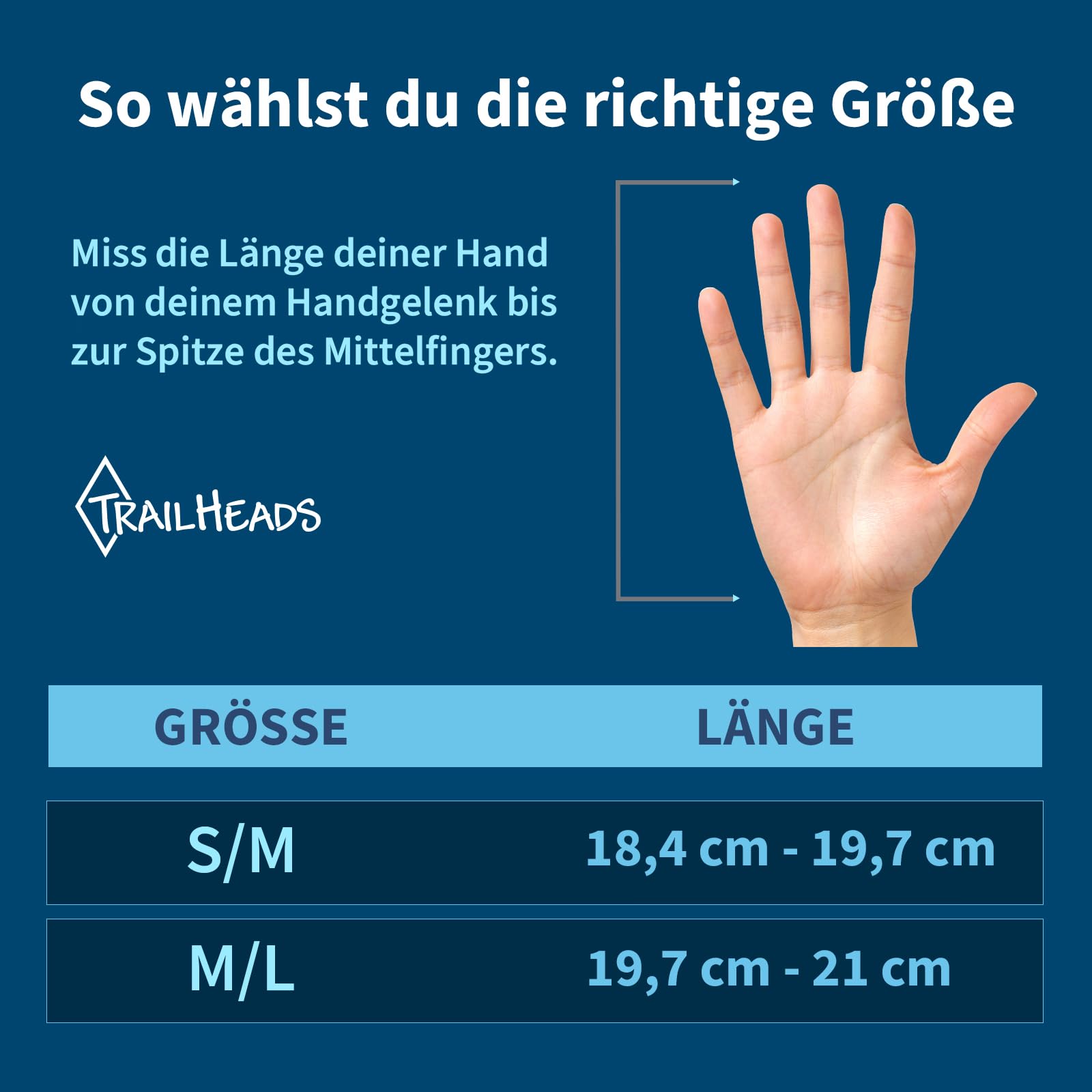 TrailHeads Laufhandschuhe mit Touchscreen-Funktion und Wasserfester Außenhülle | Leicht & Hochsichtbar - 2 Farben