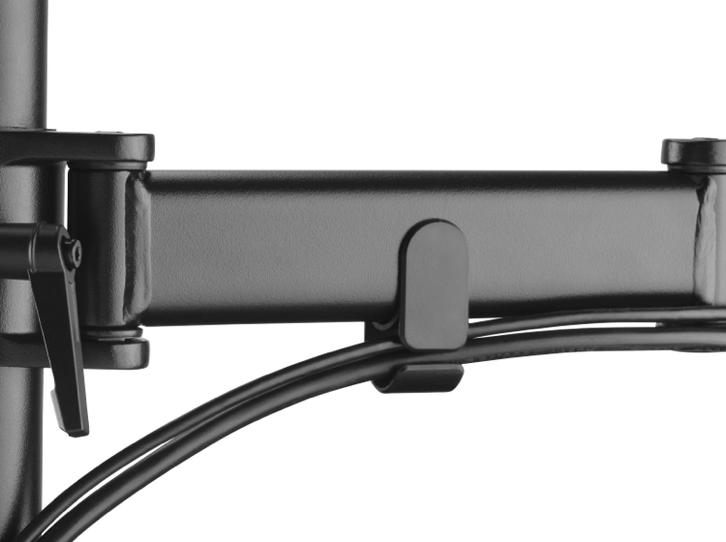 Bras de Moniteur Universel One for All - 13 à 32 Pouces - VESA 75/100 mm - Réglage de la Hauteur - Inclinaison (90°), Pivotement (180°) et Rotation (360°) - 8 kg par écran - Noir (DM2110)