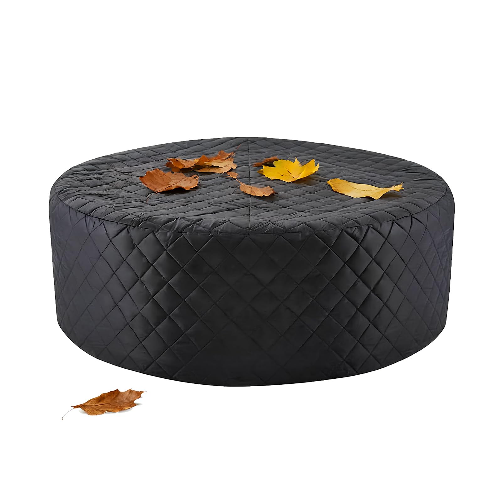 208cm Universal Round Thermal Hot Tub Cover,Insulated Inflatable Outdoor Spa Cover with Zipper Door,Water Repellent & UV Resistant Overall Spa Protector for All Hot Tubs (208 cm (Round))