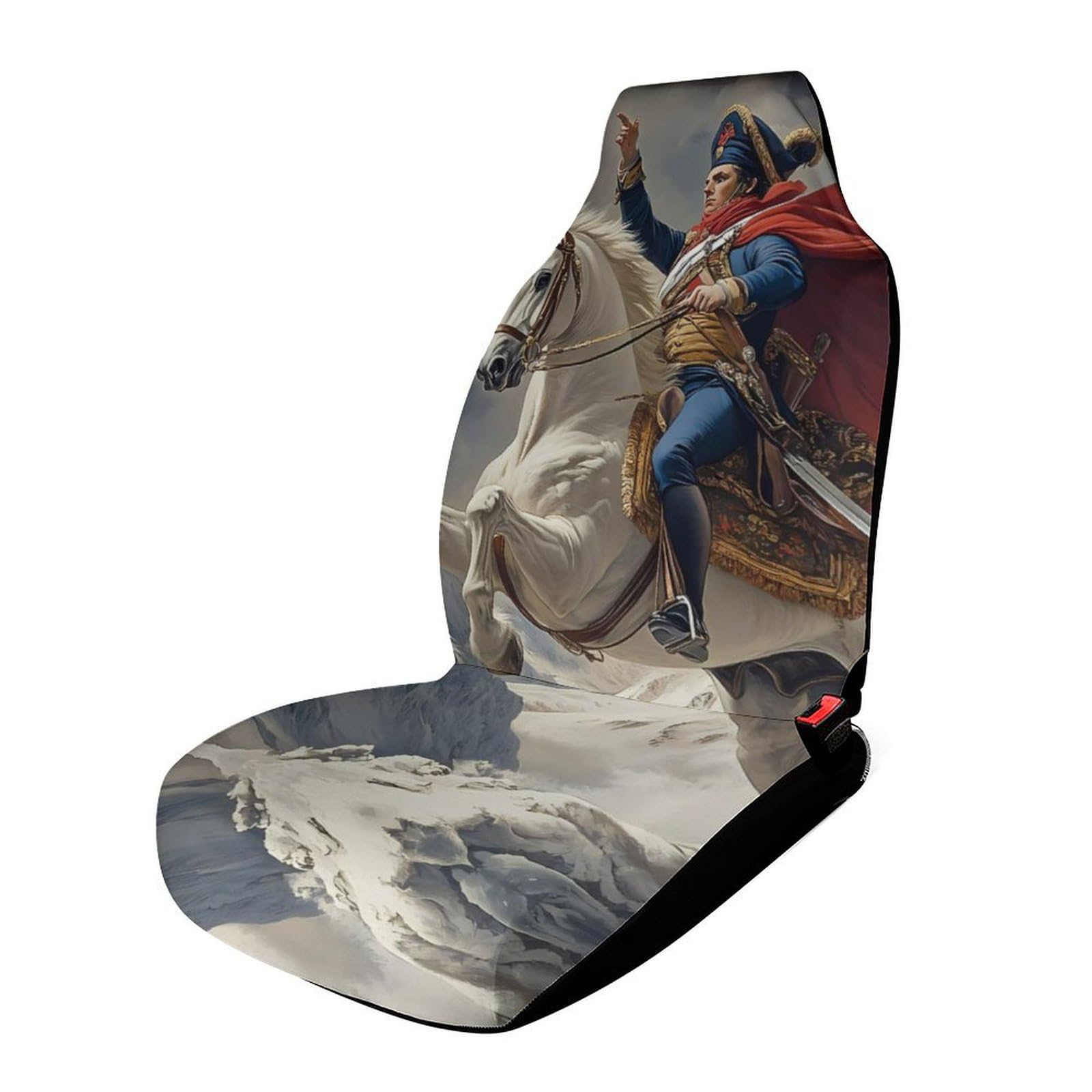 Napoleon Crossing The Alps Reproduction Car Seat Covers Universal Car Front Seats Protector Auto Interior Accessories 1PCS