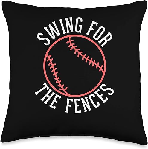 Funny QB quaterback Baseball jokes Cojín de béisbol con citas divertidas para columpios de las vallas, 16 x 16 pulgadas, multicolor disponible en Yaxa El Salvador