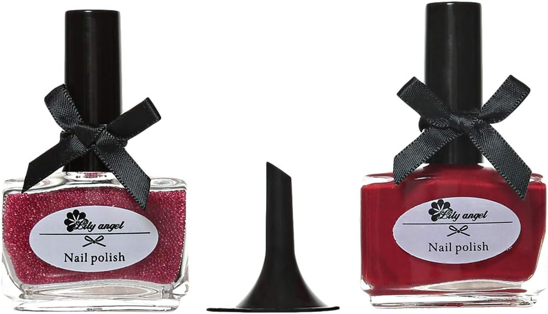 Lily Angel Caviar Pack of 2 Nail Polish - Red, 13.5 ml