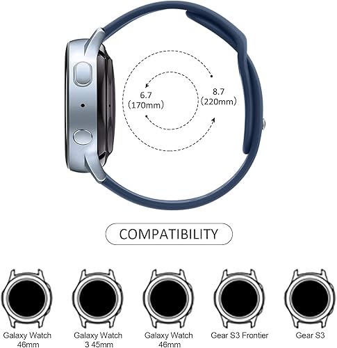 Vista 103 de Meliya Correas compatibles con Samsung Galaxy Watch 6 de 1.575 pulgadas, 1.732 pulgadas, Watch 6, correa clásica de 1.732 pulgadas, 1.772 pulgadas