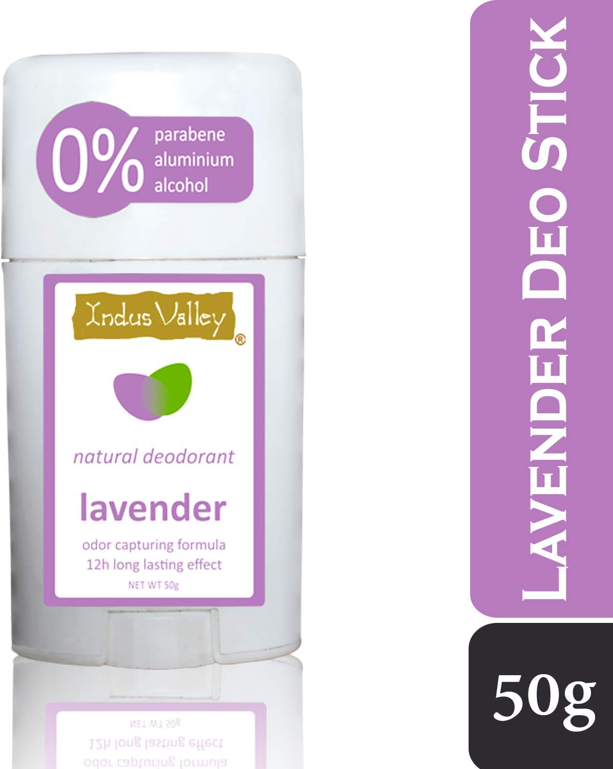 INDUS VALLEY Lavender Deodorant Stick for Unisex, 50g