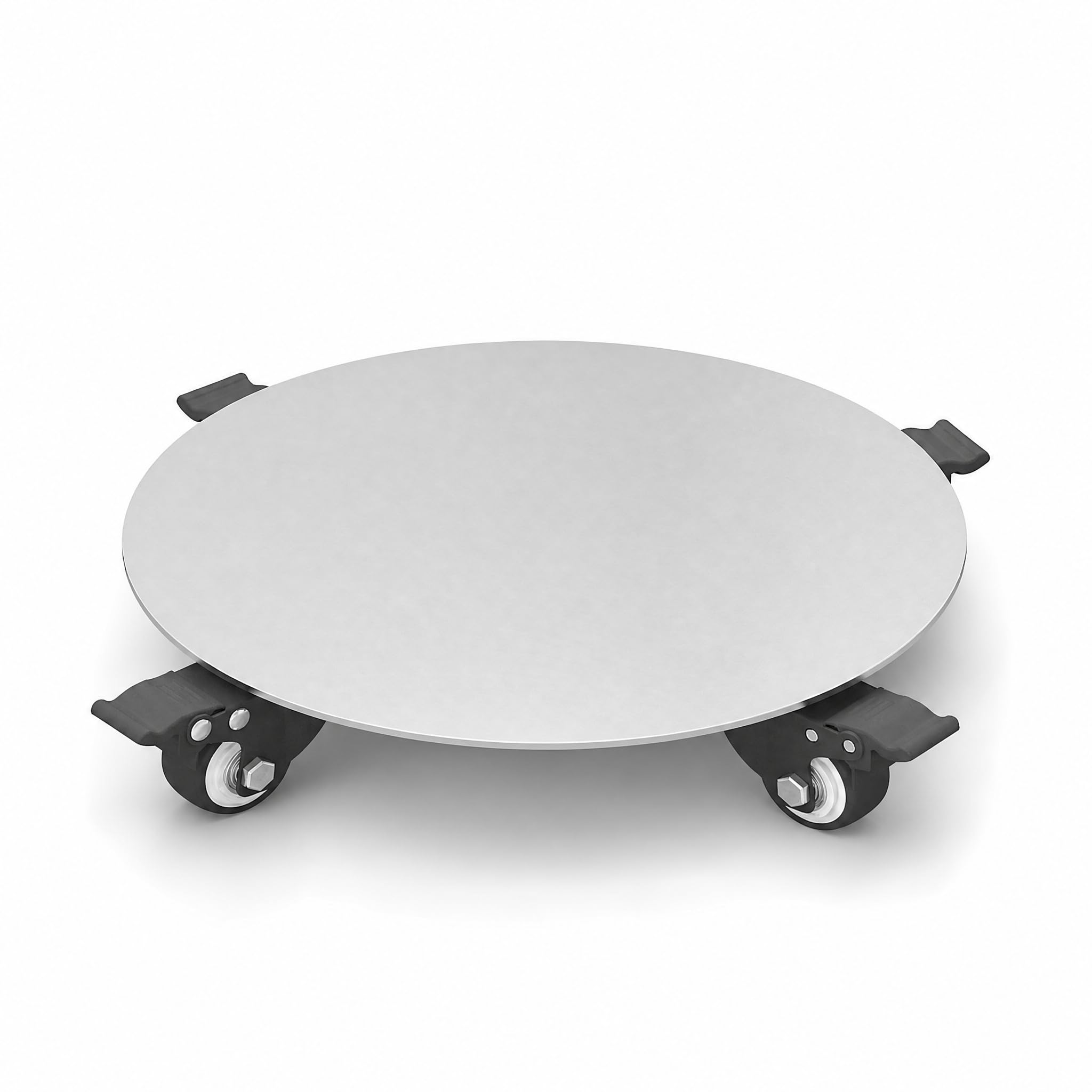 Carrello vasi Acciaio Inox Mobile, Acciaio inox 201, Ø45cm, 5 ruote