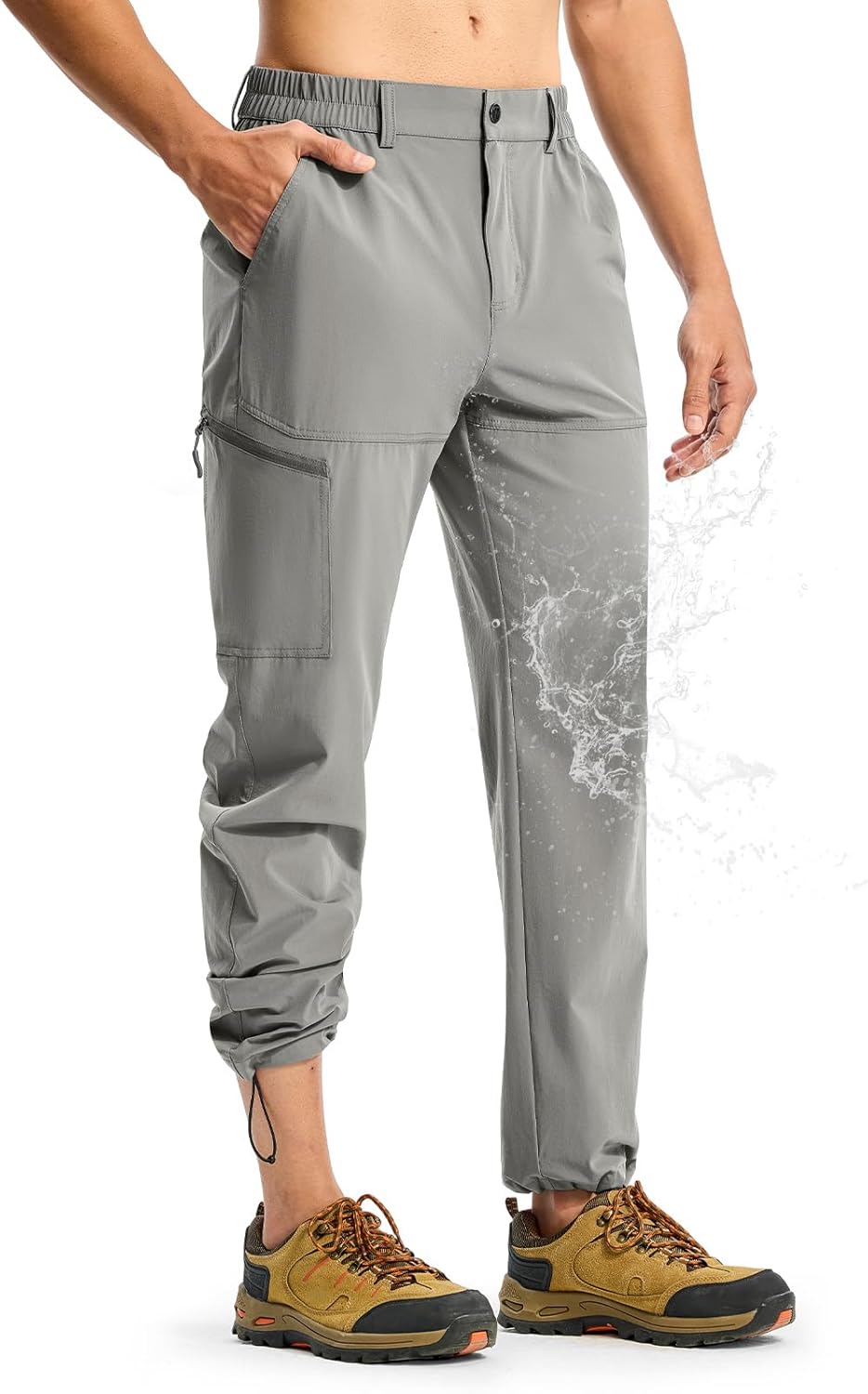 TBMPOY Men’s Lightweight Hiking Pants Quick Dry 4 Pockets Stretch Water Resistant Travel Fishing Convertible Zip Cargo Jogger TBMPOY Men’s Lightweight Hiking Pants Quick Dry 4 Pockets Stretch Water Resistant Travel Fishing Convertible Zip Cargo Jogger
