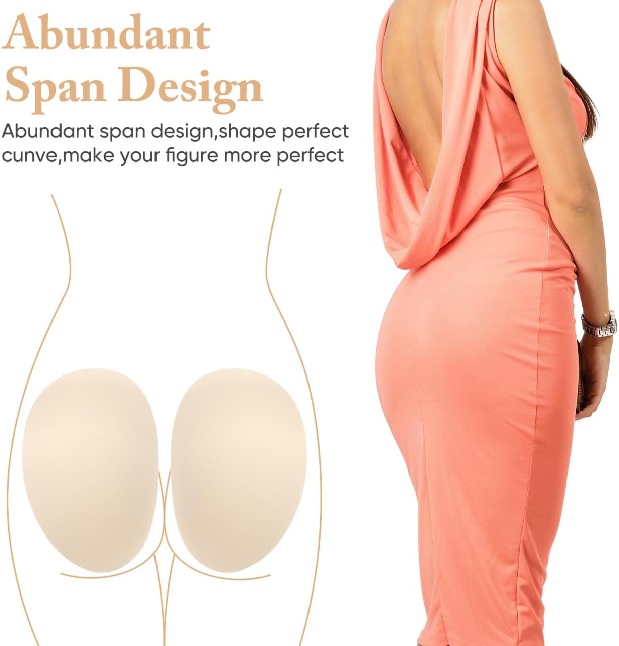 2 Pairs Buttock Pad Beauty Sponge Lingerie Padded Buttocks Enhancers Inserts Fake Butts for Girls Elastic Hip s Comfortable Hip Lift - Image 6