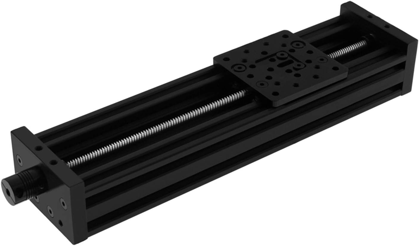 Linear Motion Guides 4080U 250mm/300mm/350mm400mm/450mm Stroke Aluminium Profile Z-axis Screw Slide Table Linear Actuator Kit for CNC Router CHFENG-G (Color : Black, Guide Length : 350mm)