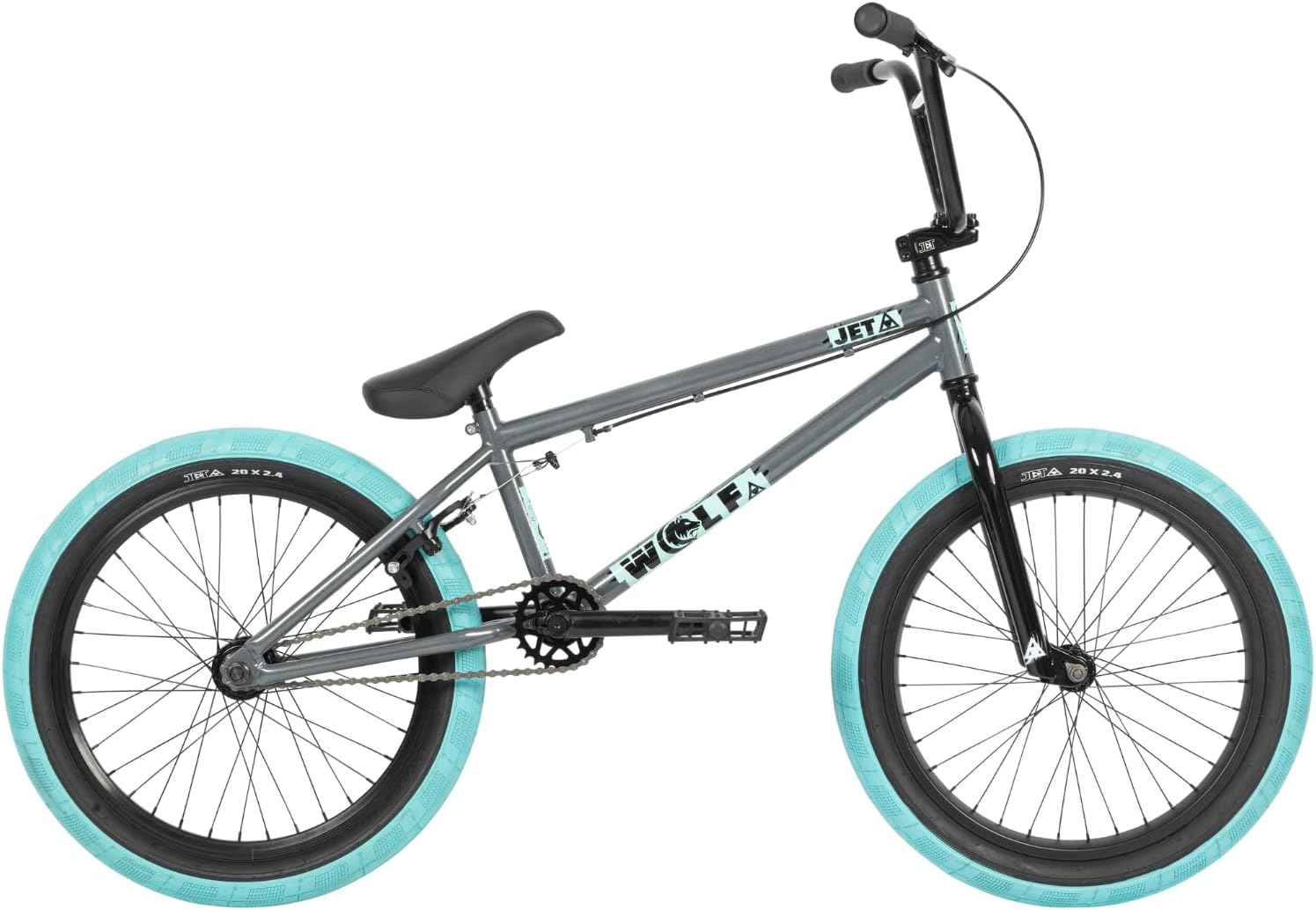 Jet Wolf Freestyle BMX Bike - for All Terrains - Beginner & Intermediate Bike - 20 inch Wheel Size - Kids BMX Bike