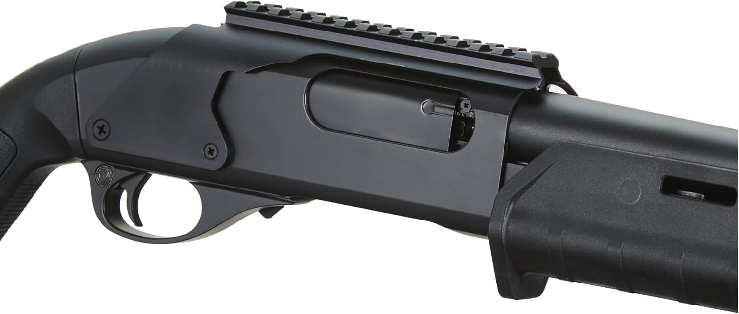 Golden Ball & Eagle M870 MP MLOCK Style 3/6-Shot Pump Action 350 FPS Gas Airsoft Shotgun - Black & Holder