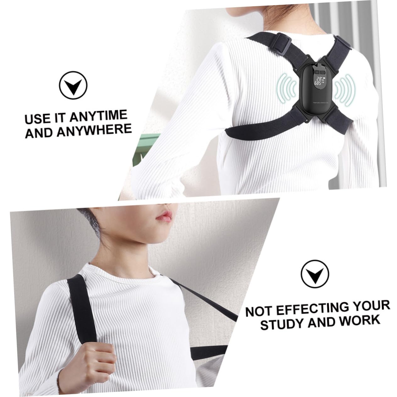 Gogogmee Hump Corrector Smart Posture Corrector Humpback Correction Belt Spinal Alignment Comfortable Abs Material Use Anytime