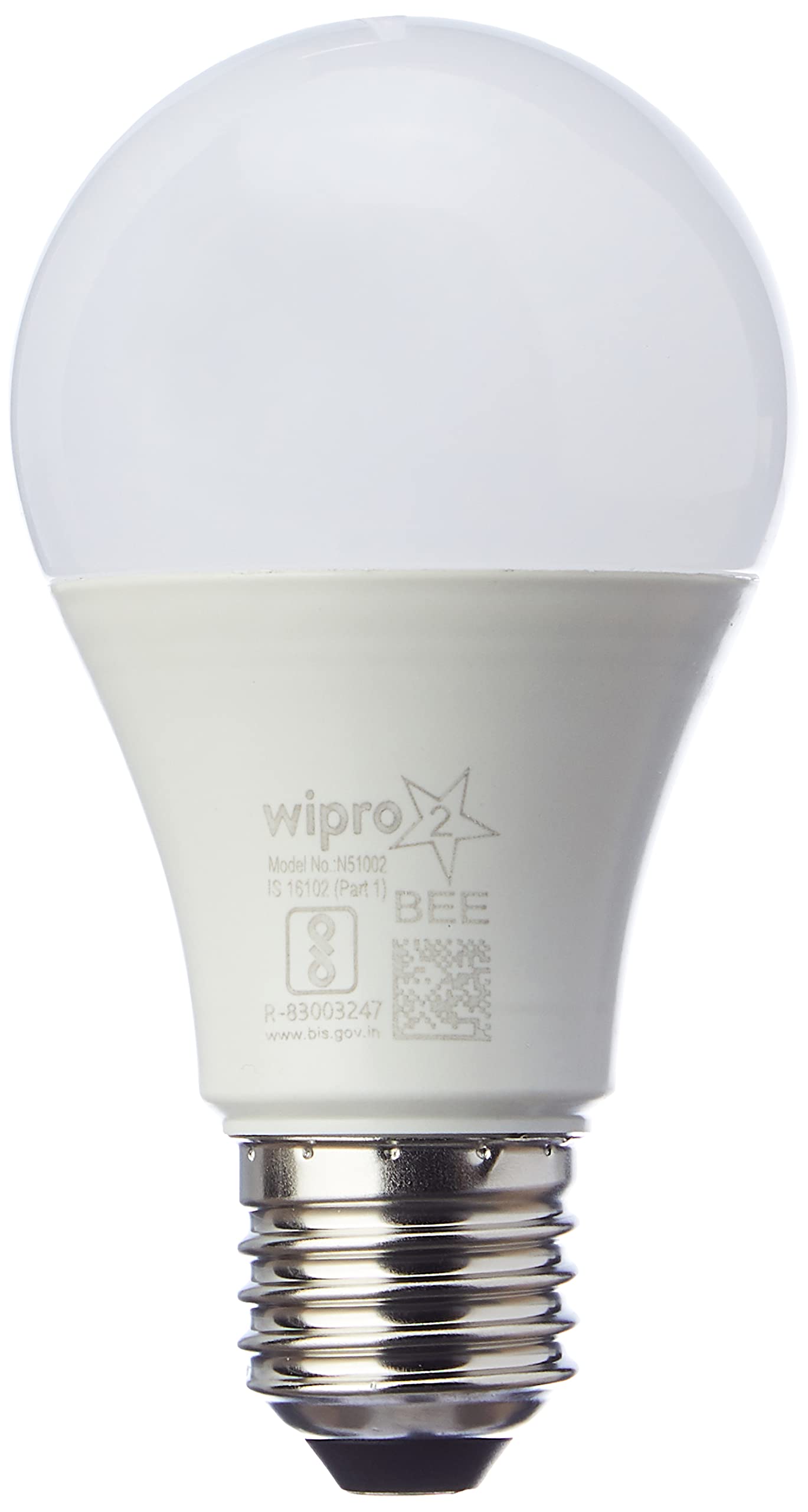 Wipro Garnet 5W LED Bulb for Home & Office |Warm White (2700K) | E27 Base|220 degree Light coverage |4Kv Surge Protection |400V High Voltage Protection |Energy Efficient | Pack of 2