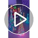 40'' Prismatic Iridescent DIY Multi-Color LED Folding Christmas Tree with Smart APP Control, LED Christmas Tree Music Sync for Indoor/Outdoor Holiday Decorations