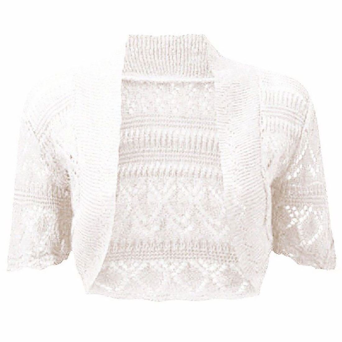 Bolero tallas grandes calado blanco que cubre brazos con estilo 2