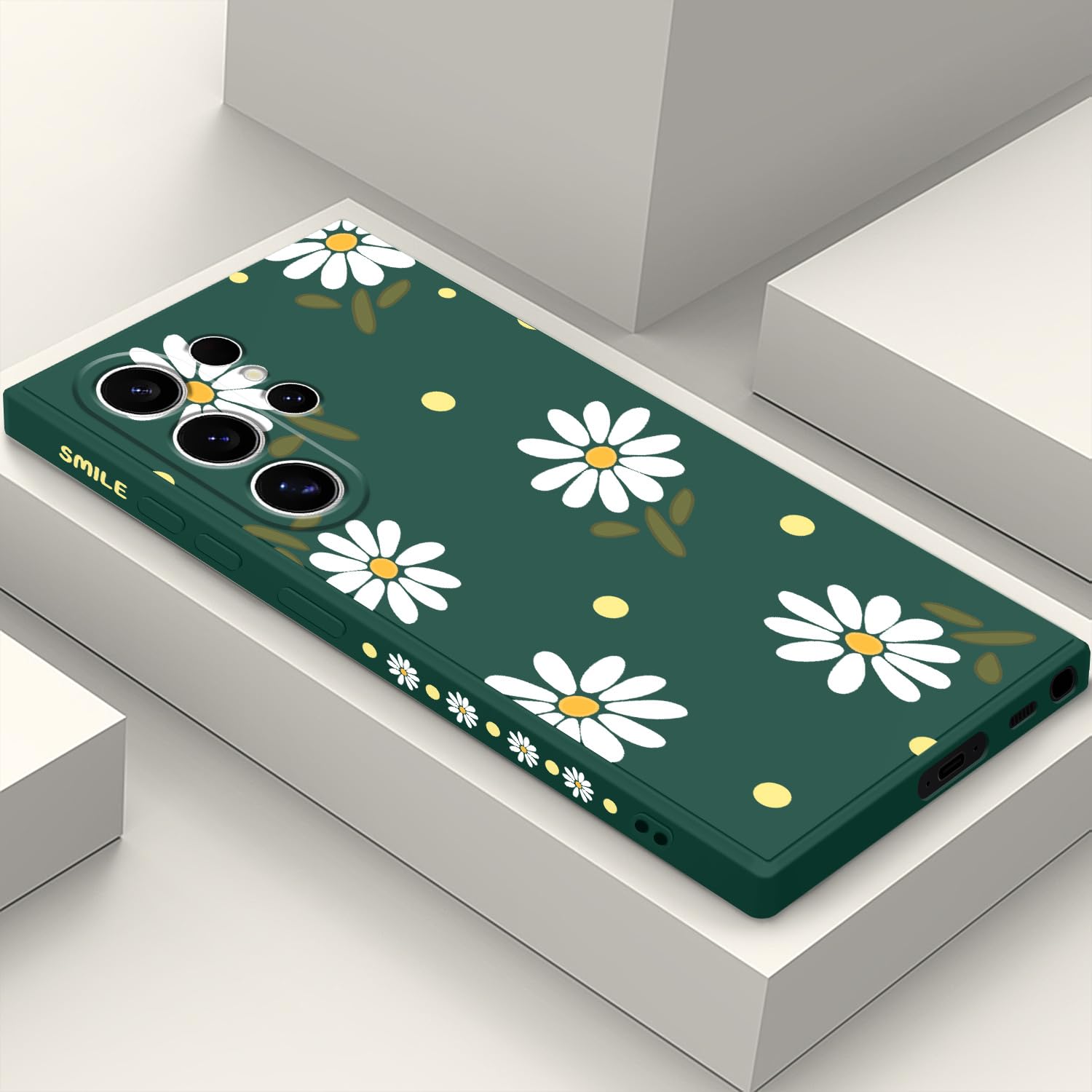 LEECG for Samsung Galaxy S24 Ultra Case, Creative Flower Pattern Design Phone Cover Drop Protection Soft Ultra Thin Scratch Resistant Microfiber