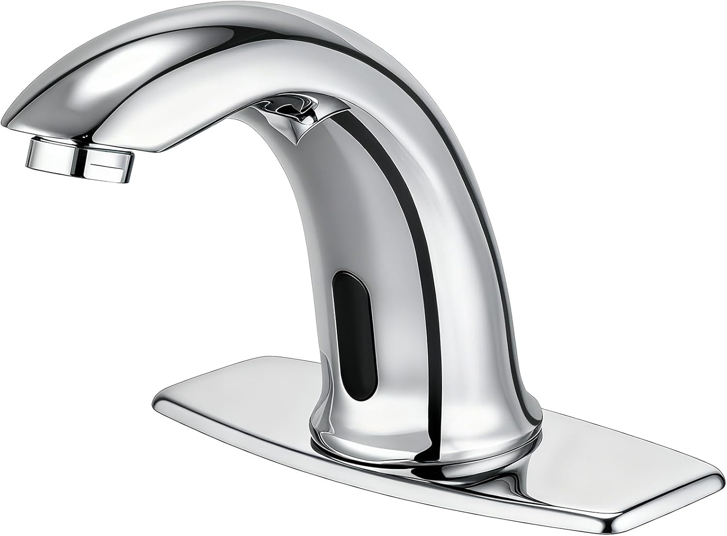 Touchless Bathroom Sink Faucet Hands Free Automatic Motion Sensor Commercial Solid Brass Faucet with Deck Plate,1 Hole or 3 Hole,Chrome