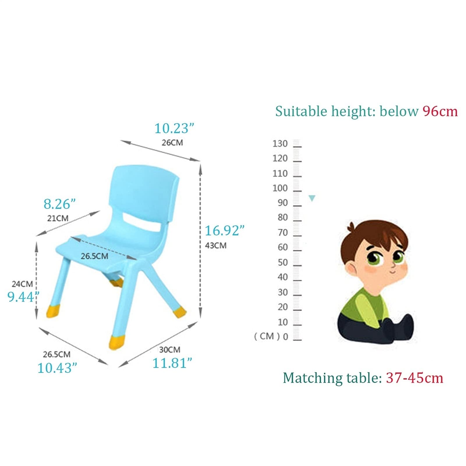 Sedia Colorata Per Bambini In Plastica 2 PEZZI Impilabile - Foto 3